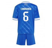 Real Madrid Eduardo Camavinga #6 Koszulka Trzecia dzieci 2025-26 Krótki Rękaw (+ krótkie spodenki)